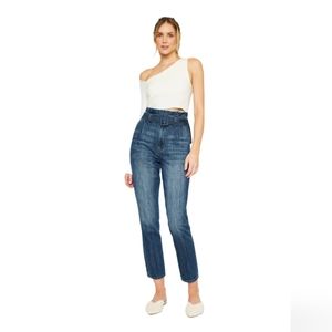 KanCan Thalia Ulta High Rise Belted Mom Jeans Size 11/29